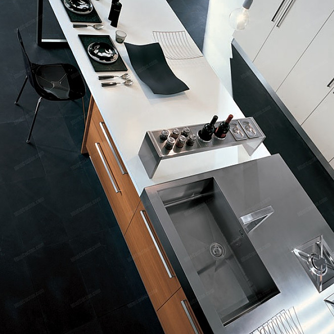 Cucina per loft con isola attrezzata Cucine per loft